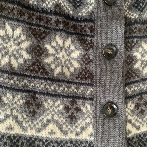 Tris line Wool Blend Men’s Cardigan Sweater - Picture 6 of 10